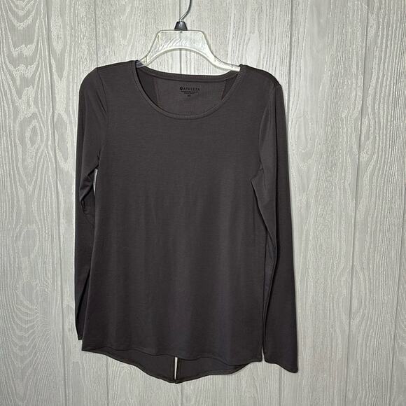 Athleta Gray long sleeve workout top size XS - Picture 1 of 5